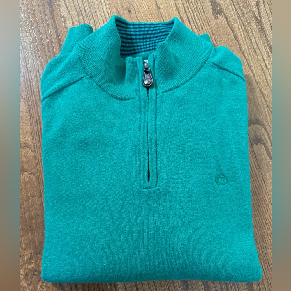Southern Tide Men's Teal Half-Zip Sweater